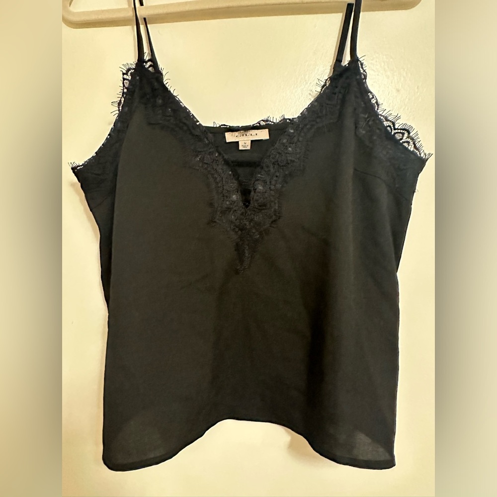 Gilli black lace camisole